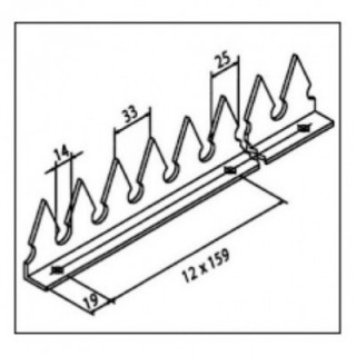 Zackenleiste aufschraubbar AZKSA