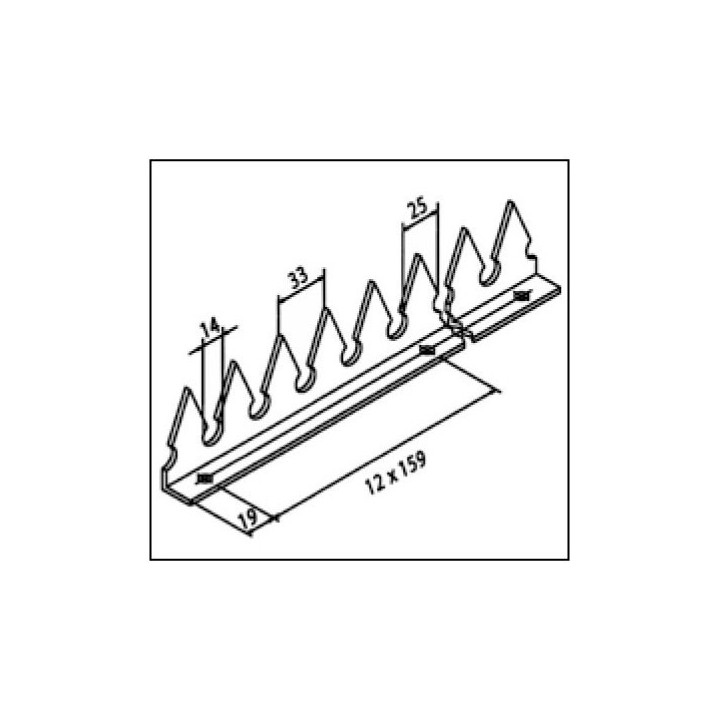 Zackenleiste aufschraubbar AZKSA