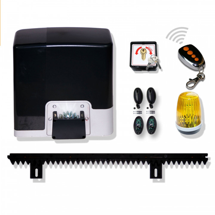 Schiebetor freitragend Komplettbausatz Aluminium mit Antrieb 3,5 m x 1,2 m