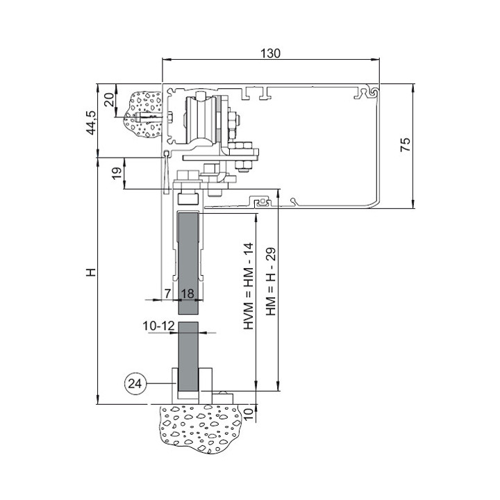 Schiebetürantrieb CIVIK 20800, 2-flügelig