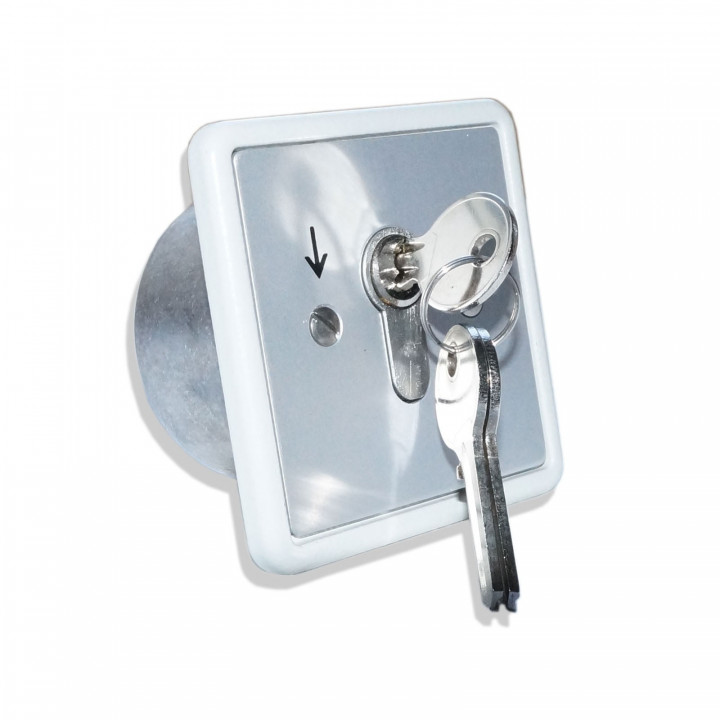 Schlüsselschalter 2-Kanal, als Aufputz- oder Unterputzschalter