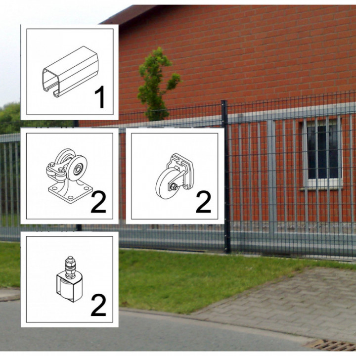 FST095 LD bis 4,5 m, Eco-Kit, Schiebetor-Beschlag, freitragend