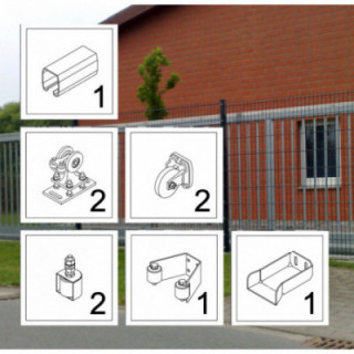 FST095 LD bis 6 m, Komplett-Kit, Schiebetor-Beschlag, freitragend