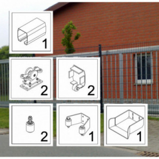 FST130  LD bis 6 m, Komplett-Kit, Schiebetor-Beschlag, freitragend