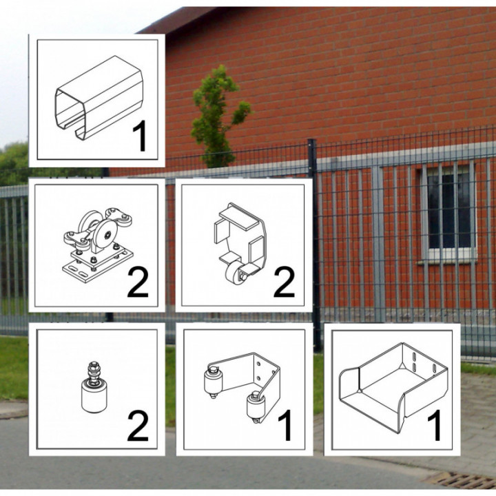 FST130  LD bis 6 m, Komplett-Kit, Schiebetor-Beschlag, freitragend