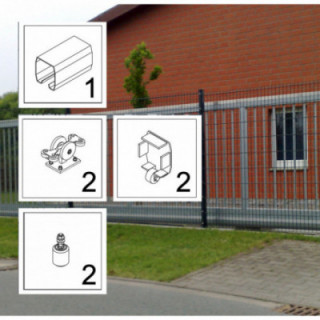 FST130 bis 6 m, Eco-Kit, Schiebetor-Beschlag, freitragend
