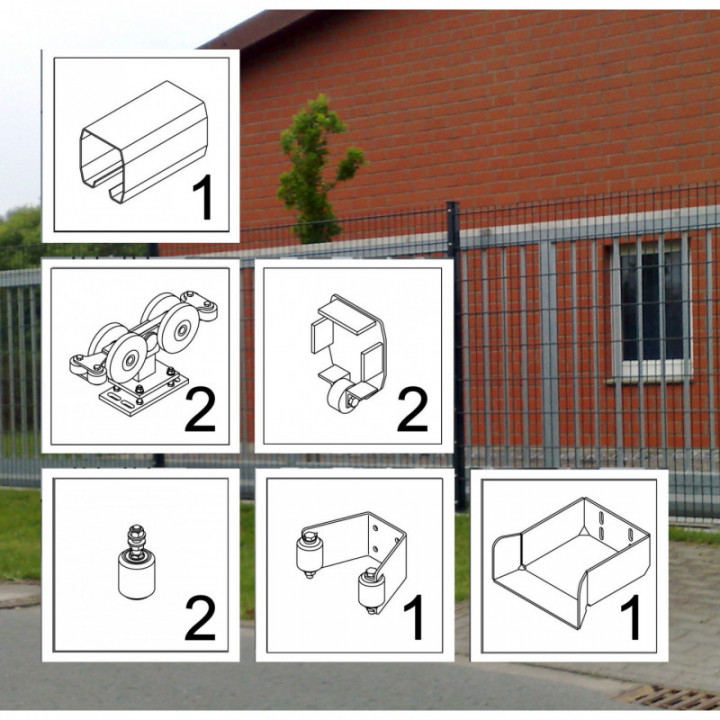 FST192S, LD bis 18,5 m, Komplett-Kit, Schiebetor-Beschlag, freitragend