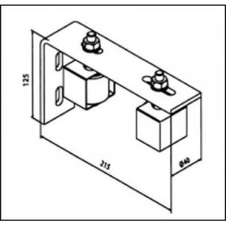 Führungsrollenbügel mit 2 Führungsrollen und Klemmschutz