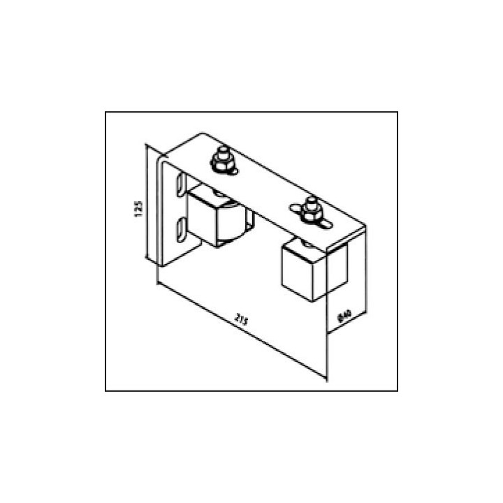 Führungsrollenbügel mit 2 Führungsrollen und Klemmschutz