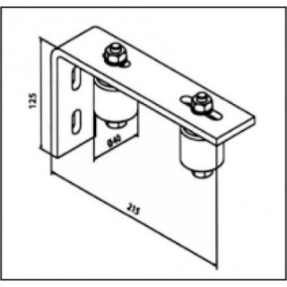 Führungsrollenbügel mit 2 Führungsrollen