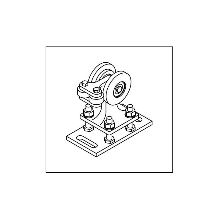 Laufrollenbock FST075, höhenverstellbar