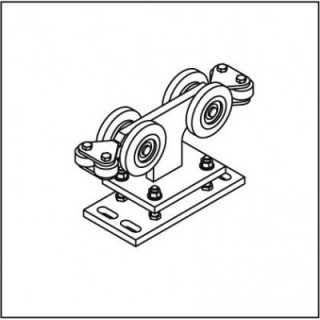 Laufrollenbock LRB107A, höhenverstellbar