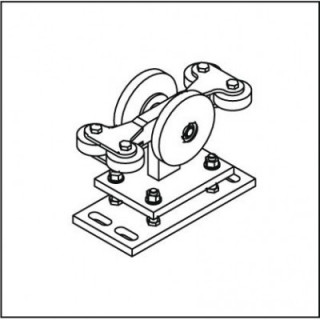 Laufrollenbock LRB130-4QG, höhenverstellbar