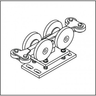 Laufrollenbock LRB130/S, höhenverstellbar