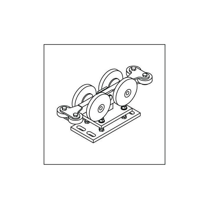 Laufrollenbock LRB130/S, höhenverstellbar