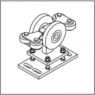 Laufrollenbock LRB160-4QG, höhenverstellbar