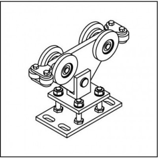 Laufrollenbock LRB160/S-4QG, höhenverstellbar