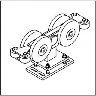 Laufrollenbock LRB192/SL-4QG, höhenverstellbar