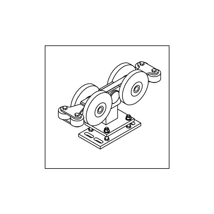 Laufrollenbock LRB192/SL-4QG, höhenverstellbar