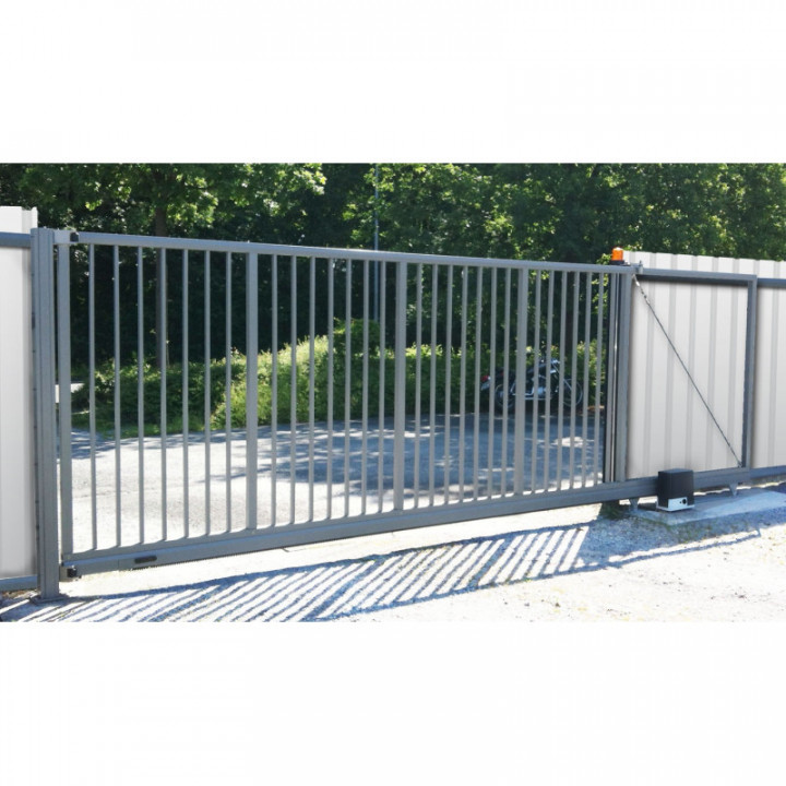 Schiebetor freitragend Komplettbausatz Aluminium mit Antrieb 3,5 m x 2 m