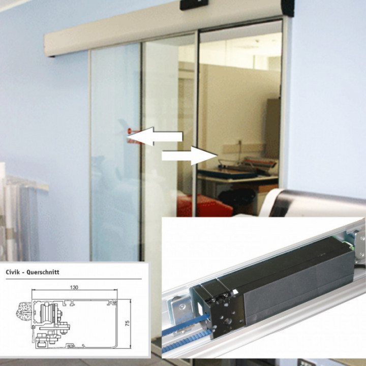 Schiebetürantrieb REX 112, 1-flügelig, bis 120 cm Flügelbreite